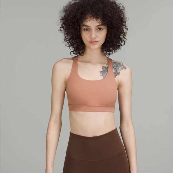 New Lululemon Energy Bra, Medium Support - Size 6 - Color: Dusty Clay NWT - Picture 5 of 5